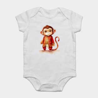 Watercolor Chinese Zodiac Year of the Monkey Baby Bodysuit